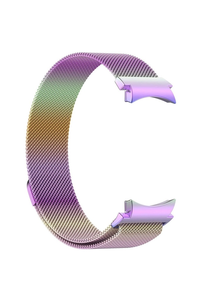 Samsung Galaxy Watch 6 44mm Uyumlu Kordon Hasır Metal Mıknatıslı Örgü Zore KRD-01 Kayış