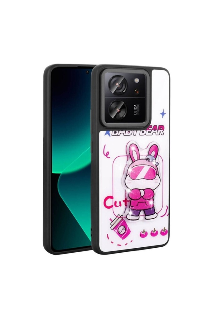 Xiaomi Mi 13T Pro Uyumlu Kılıf Parlayan Kabartmalı İkonik Figürlü Zore Amas Silikon Kapak