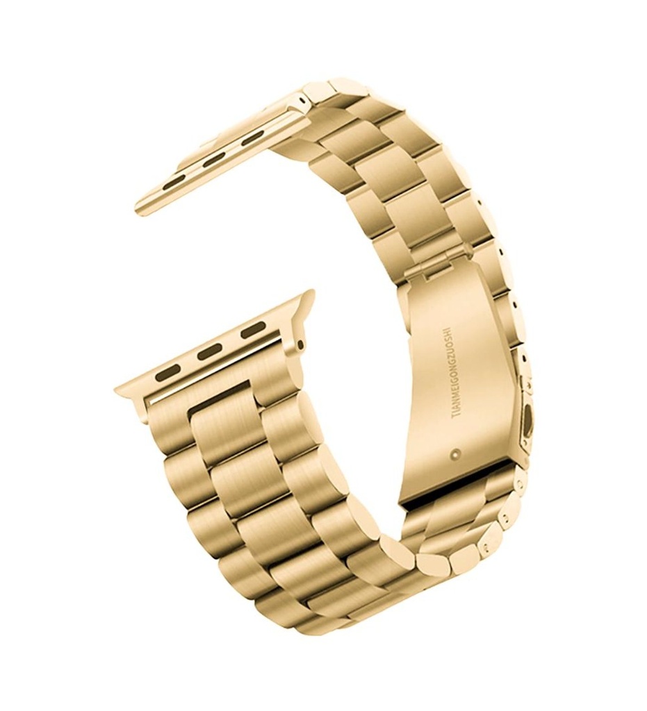 Apple Watch 38mm Uyumlu Kordon Metal Baklalı Tasarım Zore Band-04 Kayış
