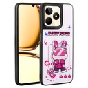 Realme C55 Uyumlu Kılıf Parlayan Kabartmalı İkonik Figürlü Zore Amas Silikon Kapak