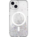 Apple iPhone 14 Uyumlu Kılıf M-safe Şarj Özellikli Parlayan Simli Şeffaf Lisanslı Switcheasy Starfield-M Kapak