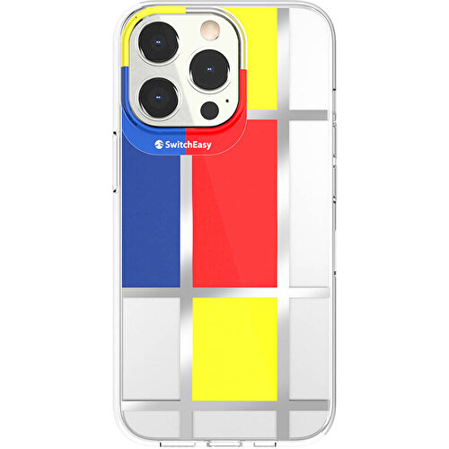Apple iPhone 13 Pro Uyumlu Kılıf Çift IMD Baskılı Lisanslı Switcheasy Artist Mondrian Kapak