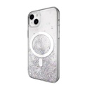 Apple iPhone 14 Plus Uyumlu Kılıf M-safe Şarj Özellikli Parlayan Simli Şeffaf Lisanslı Switcheasy Starfield-M Kapak