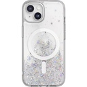 Apple iPhone 15 Uyumlu Kılıf M-safe Şarj Özellikli Parlayan Simli Şeffaf Lisanslı Switcheasy Starfield-M Kapak