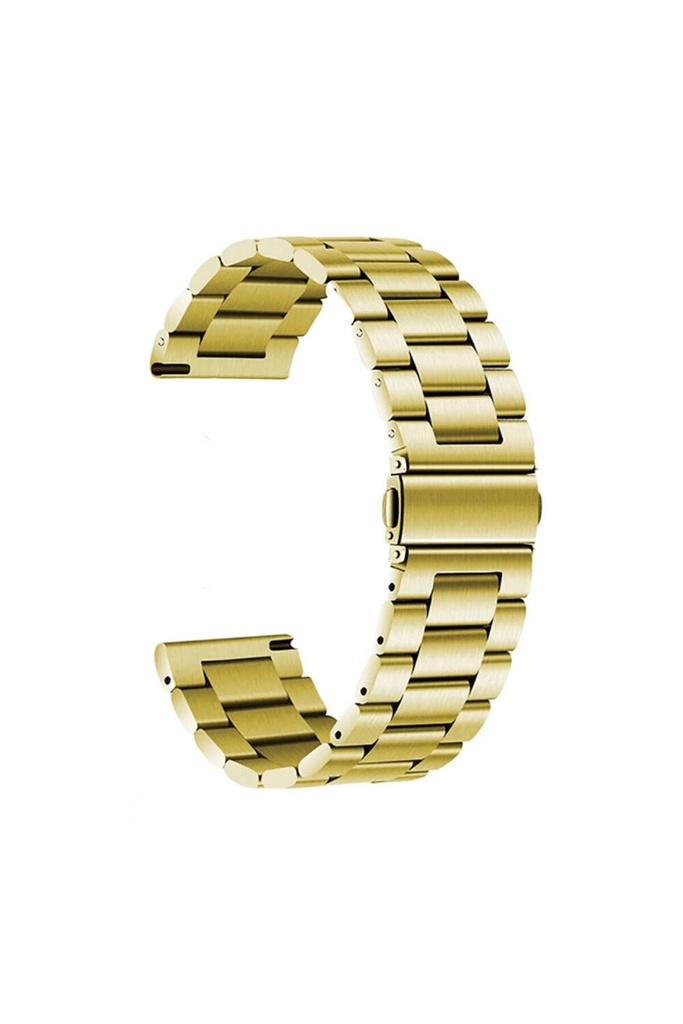 Samsung Galaxy Watch 46mm 22mm Uyumlu Kordon Metal Baklalı Tasarım Zore Band-04 Kayış