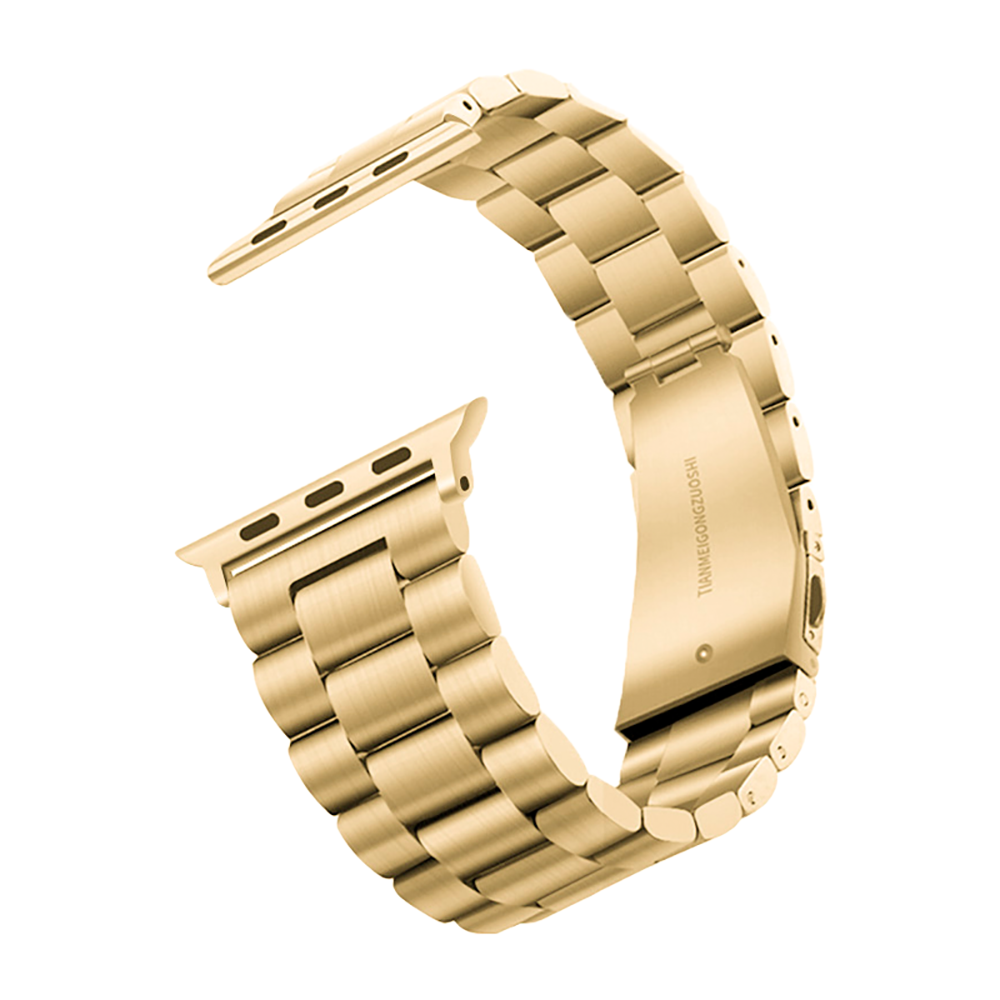 Apple Watch 7 41mm Uyumlu Kordon Metal Baklalı Tasarım Zore Band-04 Kayış