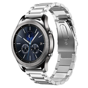 Samsung Gear S2 (20mm) Uyumlu Kordon Paslanmaz Metal Baklalı Tasarım KRD-04 Kayış
