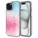 Apple iPhone 14 Uyumlu Kılıf Simli Desenli Parlak Zore Task Kapak