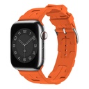 Apple Watch 40mm Uyumlu Kordon Silikon Yumuşak Esnek Metal Klipsli KRD-92 Kayış