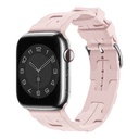 Apple Watch 44mm Uyumlu Kordon Silikon Yumuşak Esnek Metal Klipsli KRD-92 Kayış