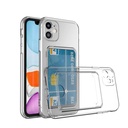 Apple iPhone 12 Uyumlu Kılıf Kartlıklı Şeffaf Zore Setra Clear Silikon Kapak