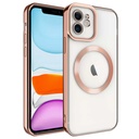 Apple iPhone 12 Uyumlu Kılıf M-safe Wireless Şarj Özellikli Zore Setro Silikon