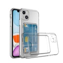 Apple iPhone 13 Uyumlu Kılıf Kartlıklı Şeffaf Zore Setra Clear Silikon Kapak