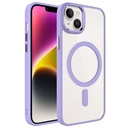 Apple iPhone 13 Uyumlu Kılıf Wireless Şarj Özellikli Zore Krom M-safe Silikon Kapak
