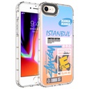 Apple iPhone 7 Uyumlu Kılıf Kamera Korumalı Renkli Desenli Sert Silikon Zore Korn Kapak