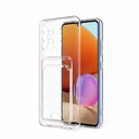 Samsung Galaxy A73 Uyumlu Kılıf Kartlıklı Şeffaf Zore Setra Clear Silikon Kapak