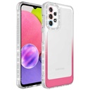 Samsung Galaxy A13 4G Uyumlu Kılıf Simli ve Renk Geçiş Tasarımlı Lens Korumalı Zore Park Kapak