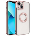 Apple iPhone 14 Plus Uyumlu Kılıf Kamera Korumalı Logo Gösteren Zore Omega Kapak