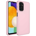 Samsung Galaxy A13 4G Uyumlu Kılıf Metal Çerçeve ve Buton Tasarımlı Silikon Zore Luna Kapak