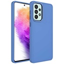 Samsung Galaxy A33 5G Uyumlu Kılıf Metal Çerçeve ve Buton Tasarımlı Silikon Zore Luna Kapak