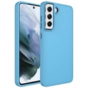 Samsung Galaxy S21 FE Uyumlu Kılıf Metal Çerçeve ve Buton Tasarımlı Silikon Zore Luna Kapak