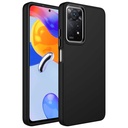 Xiaomi Redmi Note 11 Global Uyumlu Kılıf Metal Çerçeve ve Buton Tasarımlı Silikon Zore Luna Kapak