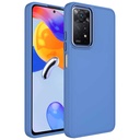 Xiaomi Redmi Note 11S Global Uyumlu Kılıf Metal Çerçeve ve Buton Tasarımlı Silikon Zore Luna Kapak