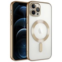 Apple iPhone 12 Pro Uyumlu Kılıf Kamera Korumalı M-safe Wireless Şarj Özellikli Zore Demre Kapak