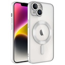 Apple iPhone 13 Uyumlu Kılıf Kamera Korumalı M-safe Wireless Şarj Özellikli Zore Demre Kapak