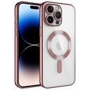 Apple iPhone 14 Pro Uyumlu Kılıf Kamera Korumalı M-safe Wireless Şarj Özellikli Zore Demre Kapak