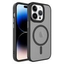 Apple iPhone 13 Pro Max Uyumlu Kılıf Mat Arka Yüzey Wireless Şarj Özellikli Zore Flet M-safe Kapak
