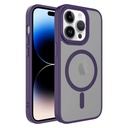Apple iPhone 12 Pro Uyumlu Kılıf Mat Arka Yüzey Wireless Şarj Özellikli Zore Flet M-safe Kapak