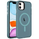 Apple iPhone 11 Uyumlu Kılıf Zore M-safe Şarj Özellikli Buzlu Transparan C-Pro Sert Kapak