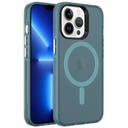 Apple iPhone 13 Pro Uyumlu Kılıf Zore M-safe Şarj Özellikli Buzlu Transparan C-Pro Sert Kapak