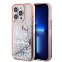 Apple iPhone 15 Pro Uyumlu Kılıf Hello Kitty Orjinal Lisanslı İkonik Sıvılı Glitter Kapak