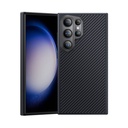 Samsung Galaxy S24 Ultra Uyumlu Kılıf Karbon Fiber M-safe Şarj Özellikli Benks Hybrid ArmorPro 600D Kevlar Kapak