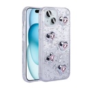 Apple iPhone 15 Uyumlu Kılıf Airbagli Simli Arka Yüzey Zore Işıltı Silikon Kapak