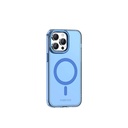 Apple iPhone 15 Pro Max Uyumlu Kılıf M-safe Şarj Özellikli Saydam Arka Yüzey Recci Crystal Color Serisi Kapak