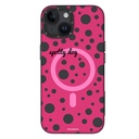 Apple iPhone 15 Uyumlu Kılıf M-safe Şarj Özellikli Polka Dot Desenli Youngkit Spots Serisi Kapak