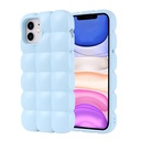 Apple iPhone 11 Uyumlu Kılıf Silikon Parlak Esnek Yumuşak Kabartmalı Zore Dom Dom Kapak