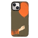 Apple iPhone 13 Uyumlu Kılıf M-safe Şarj Özellikli Youngkit Orange Serisi Flying Balloon Kapak