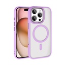 Apple iPhone 16 Pro Uyumlu Kılıf Wireless Şarj Özellikli Zore Krom M-safe Silikon Kapak