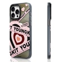Apple iPhone 15 Pro Uyumlu Kılıf M-safe Şarj Özellikli Airbagli Çift Katmanlı Youngkit Flipped Serisi Kapak